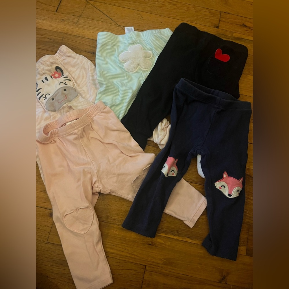 Carter's Kids Leggings Set - Pink, Black, Navy, Green